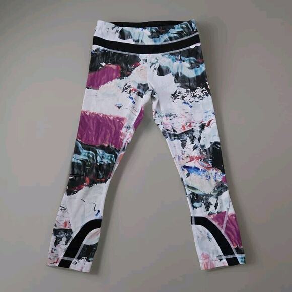 Lululemon Pants - LULULEMON Run Inspire‎ Crop 6 Pigment Wave Multi Black